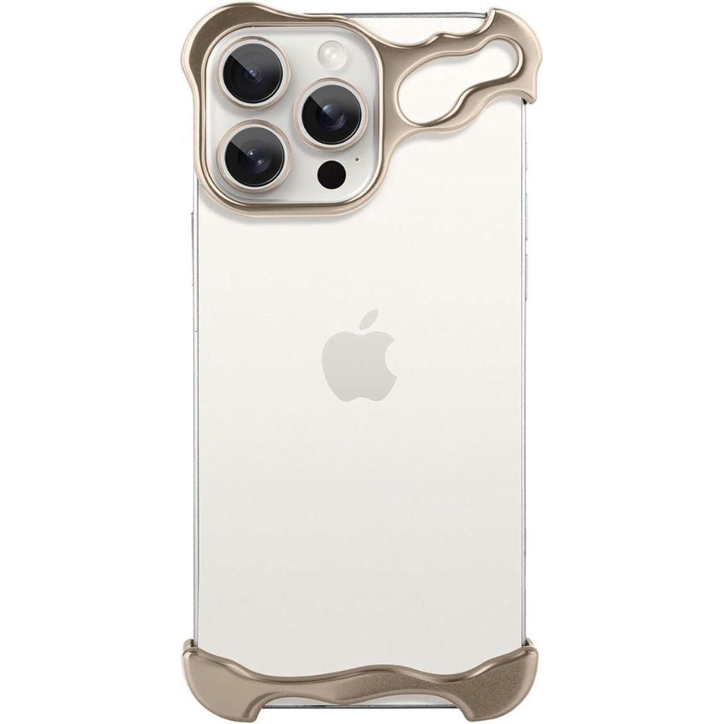 iPhone Fodral Klar Minimalistisk Metallkant Design