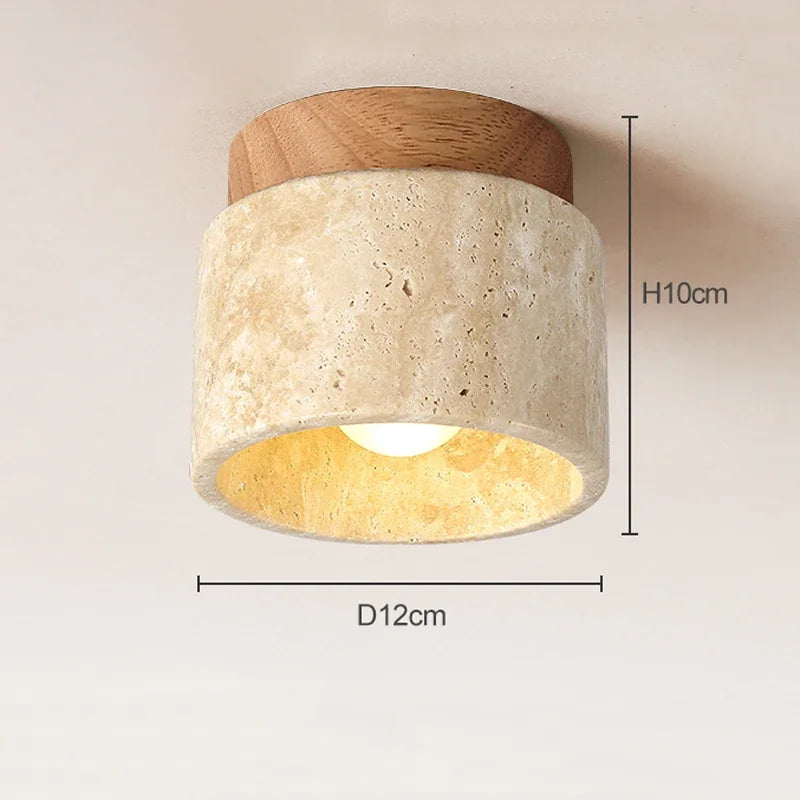 Taklampa Marmor Trä Modern Minimalistisk Lampa