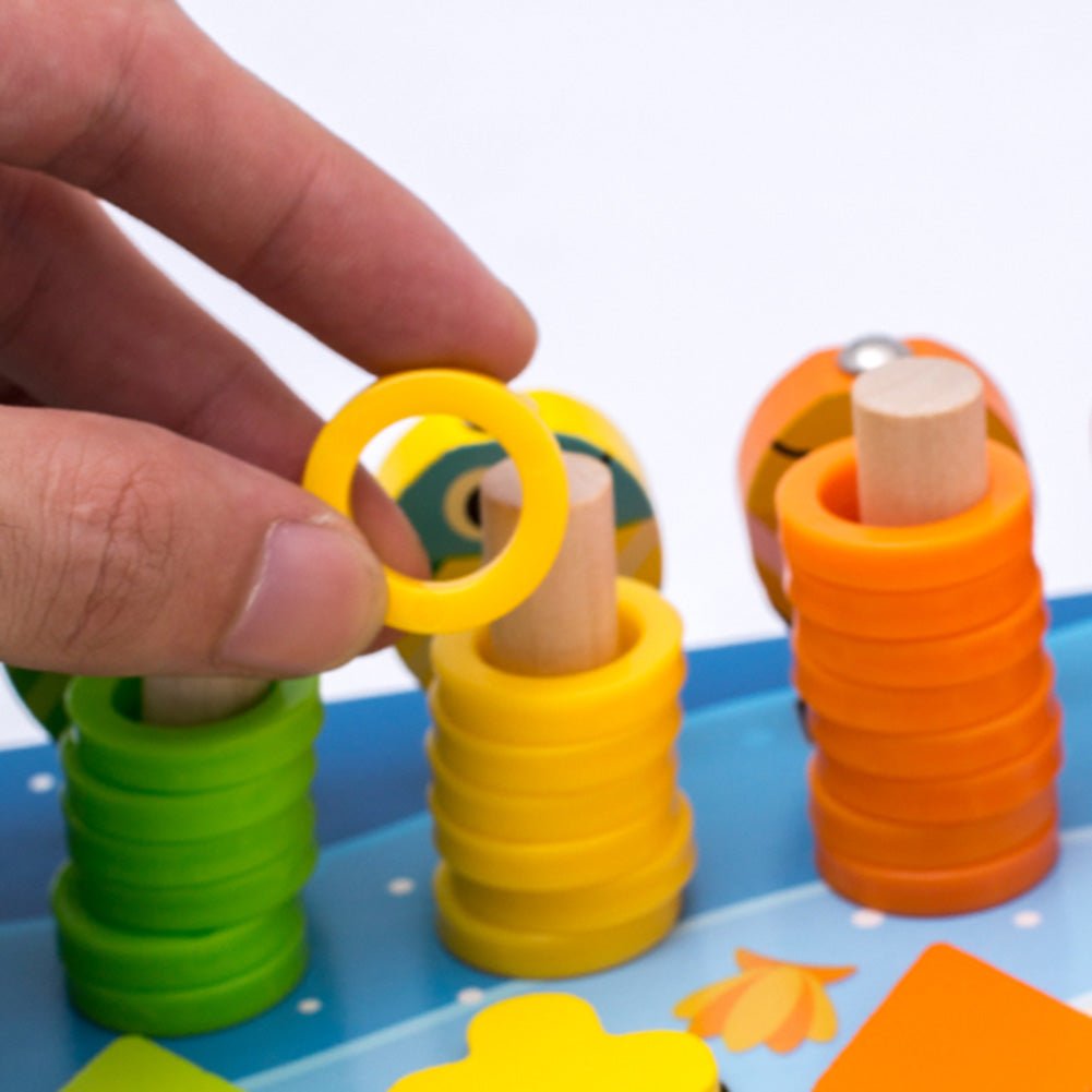 Minimind Board - Montessori-lärande tavla av trä för barn - siffror, bokstäver & former