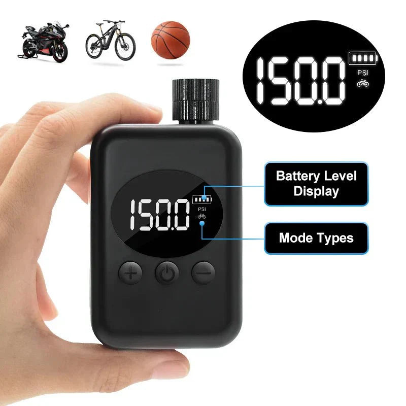 MiniPump 150 - Trådlös cykelpump med 150 PSI för MTB & Outdoor