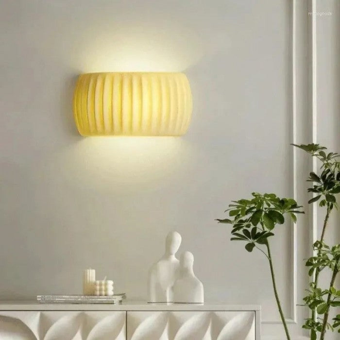 Art Deco Harp Ribbad Vägglampa – Stilig Modern Väggsconces