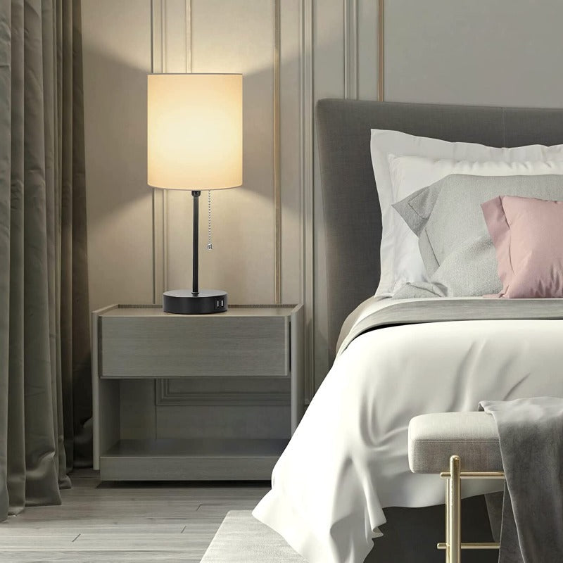 Bordslampor med USB-portar Modern Svart Set