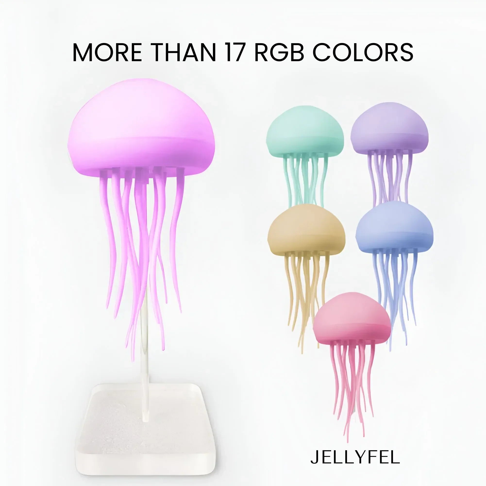 JellyBeat Aura | Färgskiftande LED-manetlampa med röreleffekt för stämningsfull belysning