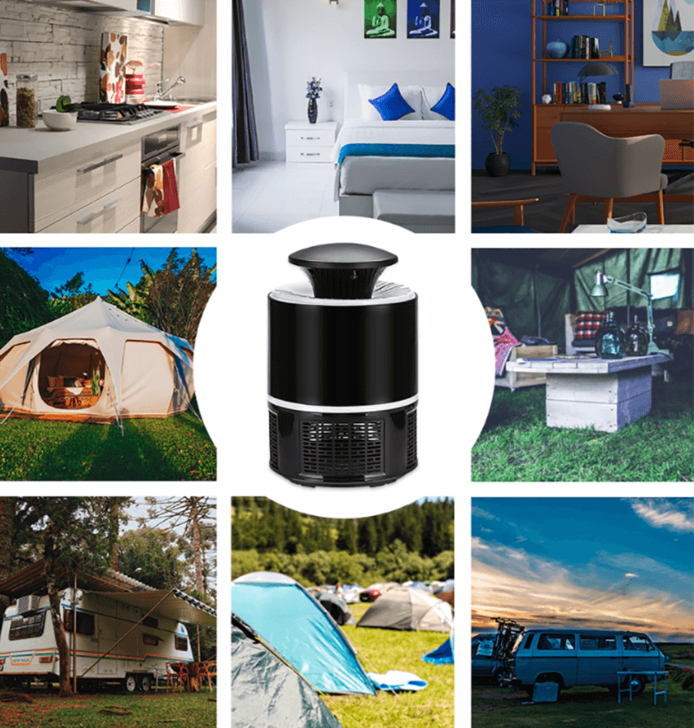 Moskitofälla - Ljudlös UV-mygglampa för giftfritt skydd