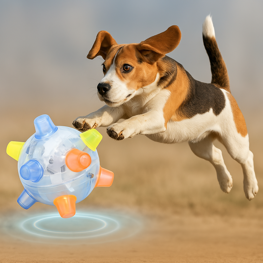 Hund leksak LED Studsande Interaktiv Boll Gummi