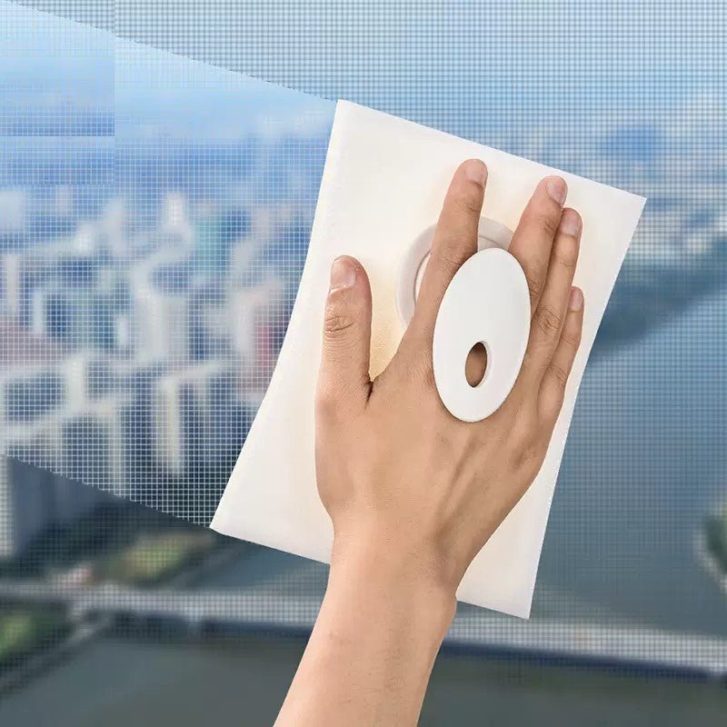 Multifunktionell fönsterborste – Återanvändbart rengöringsverktyg med flerskikts svamp för glas & ram