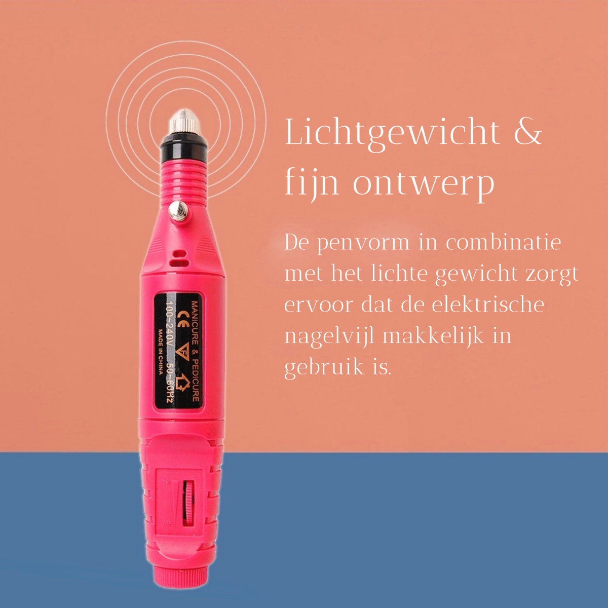 Nagelerfect - 6-i-1 elektrisk nagelfil för manikyr, pedikyr och konstiga naglar