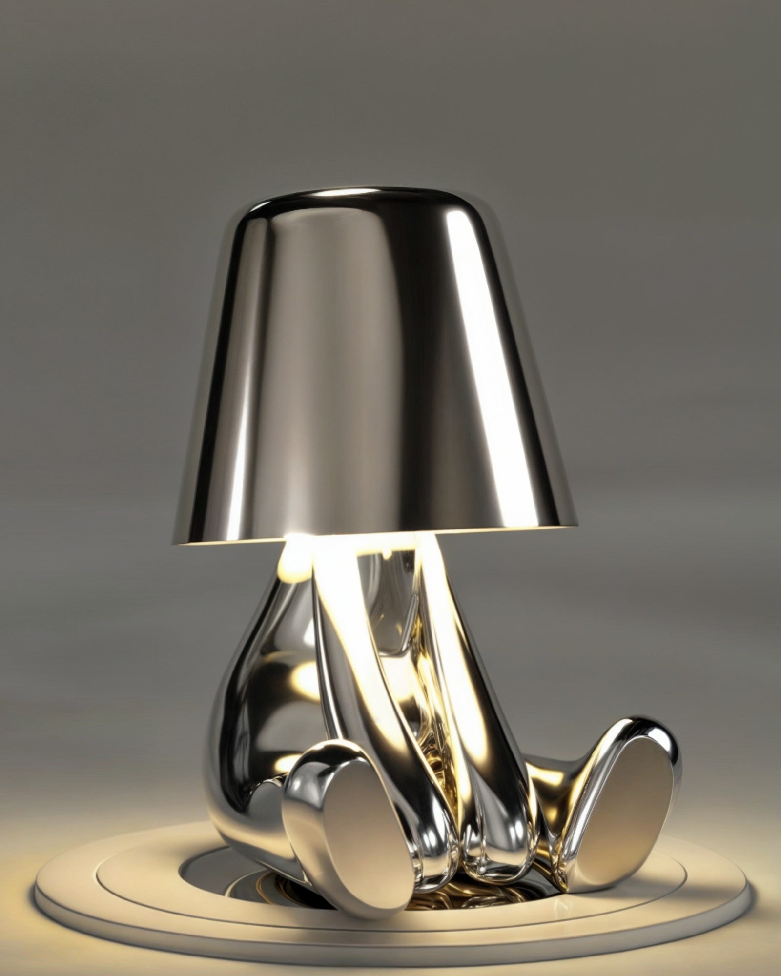 Guld USB uppladdningsbar bordslampa med dimmerfunktion 1800mAh