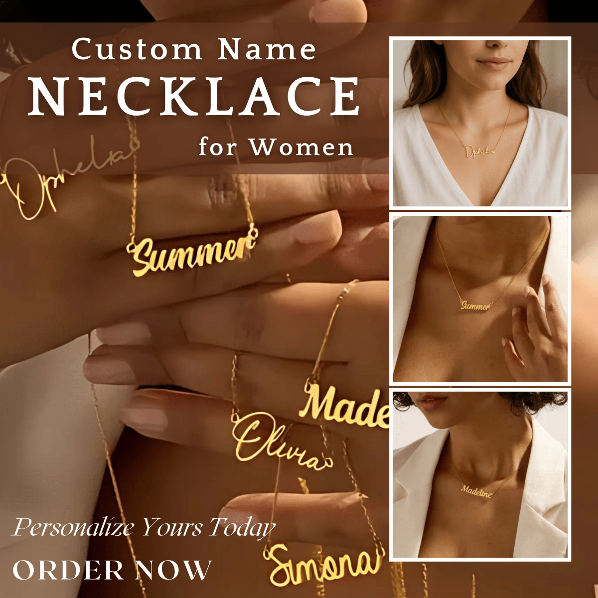 NOMELIA – Elegant personlig namnsmycke för damer