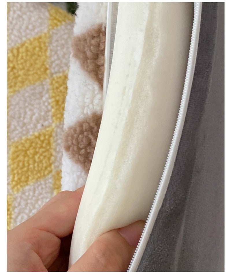 Nordisk rutigt diamant polar fleece kuddar 40cm