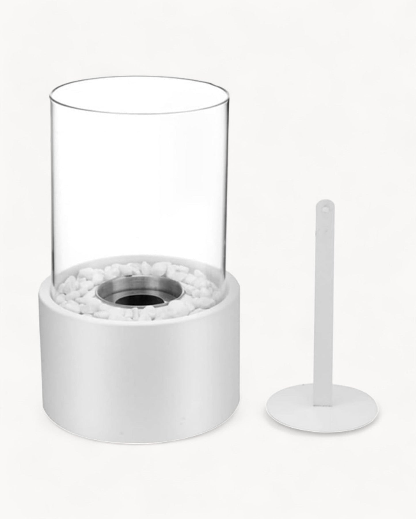 Carvallo – Elegant Oljelampa av Metall och Glas med Öppen Låga