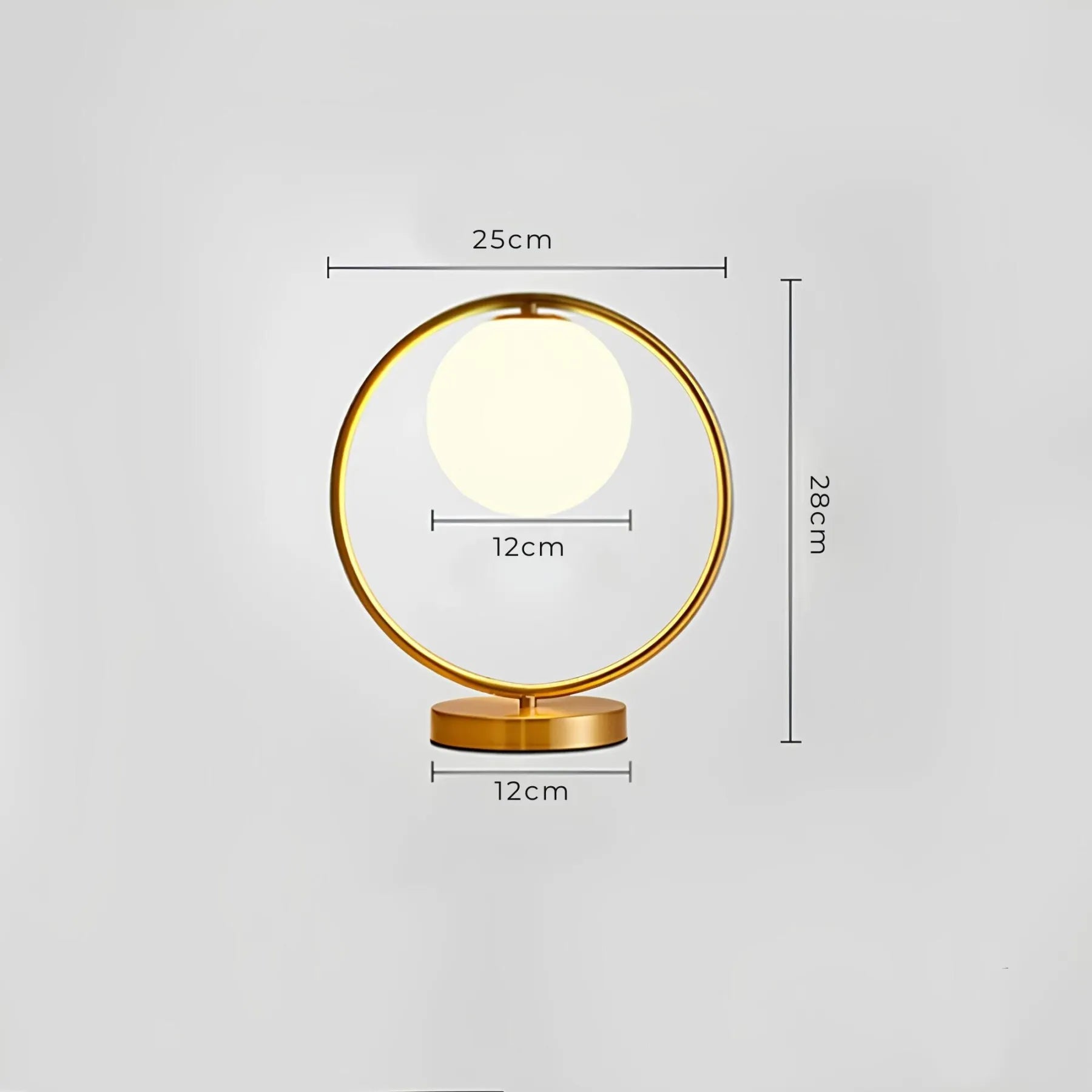 StellarSphere Light – Lyxig glaskula bordslampa med träbas