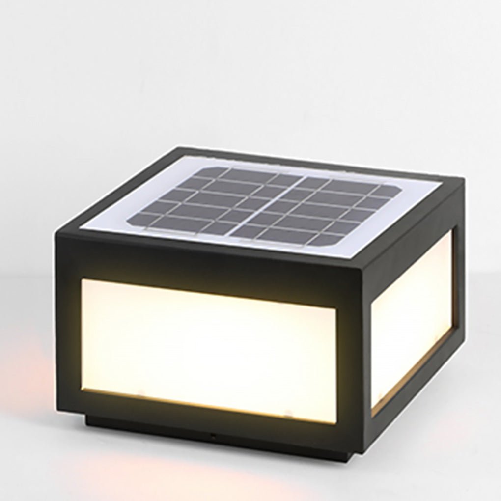 Solar Black Utomhus LED Stolplykta
