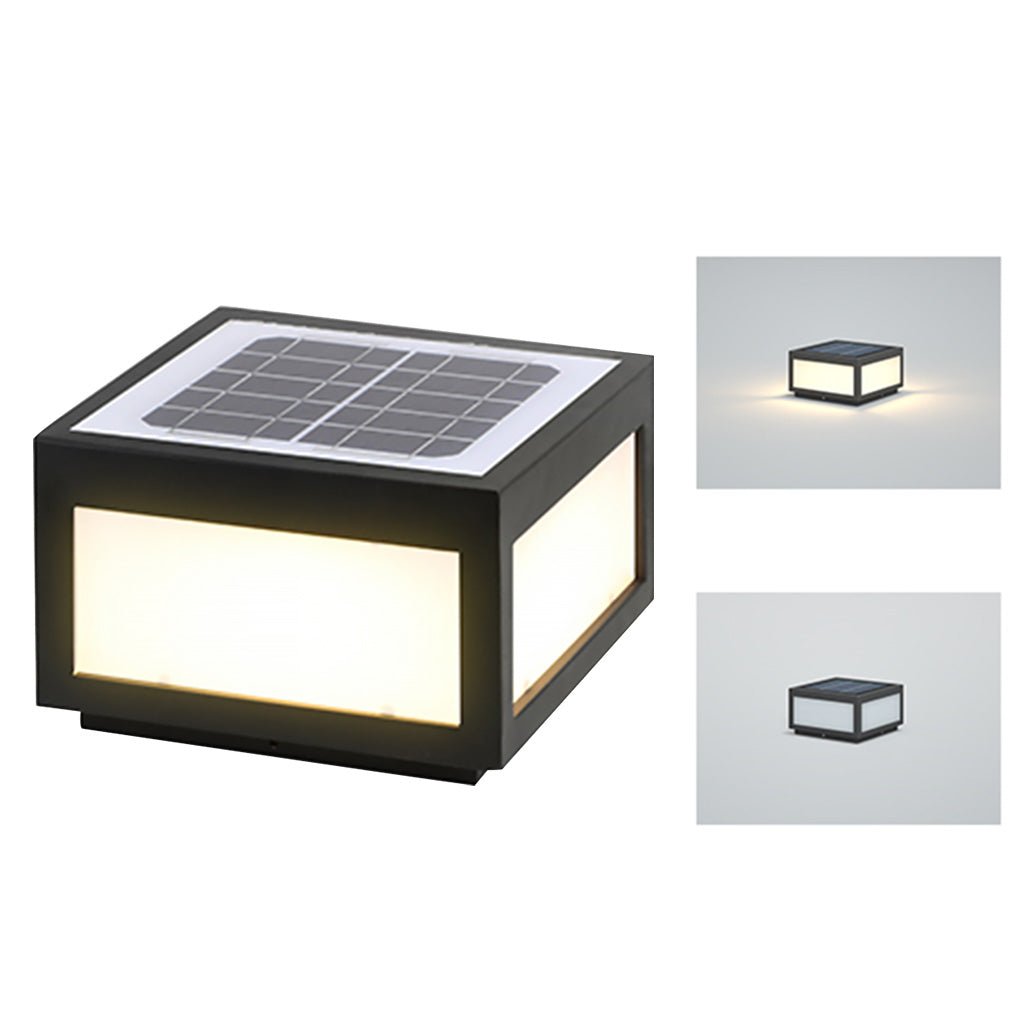 Solar Black Utomhus LED Stolplykta