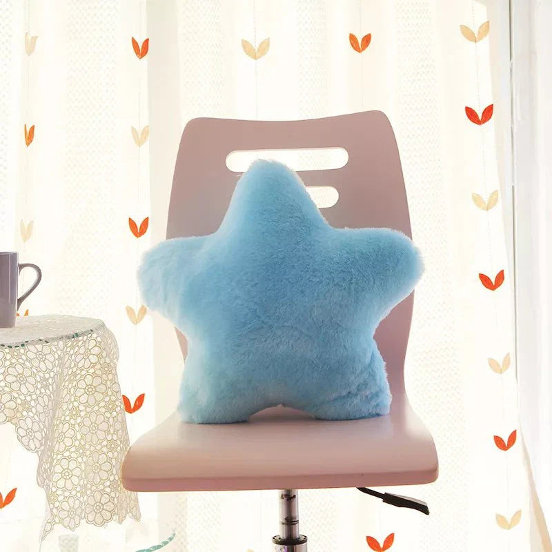 Pastellfärgad stjärnformad mjuk kudde 40x40cm polyester