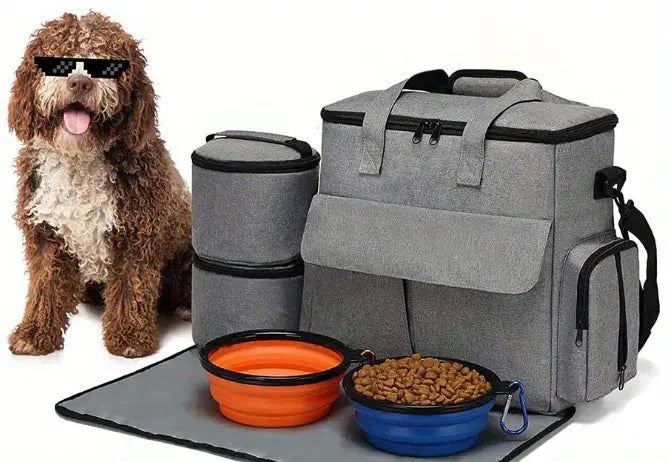 PAW BAG OUTDOOR – Vattentät hundreseransryggsäck med vikbara skålar & förvaringsutrymme