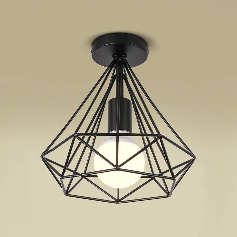 1-Ljus Mini Metall Geometrisk LED Retro Taklampa