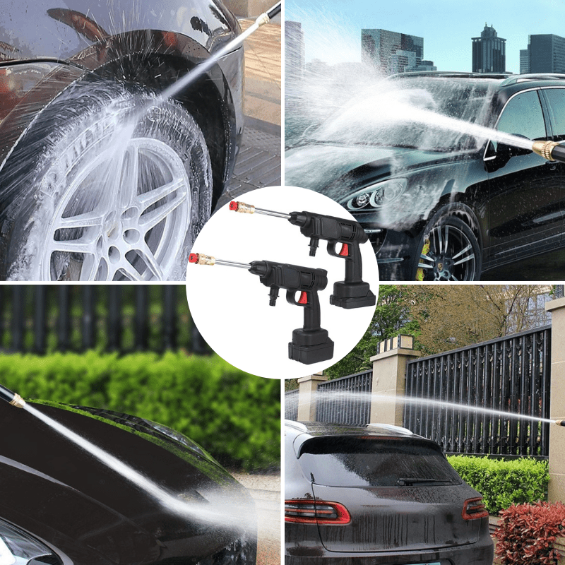 Bärbar el-högtryckstvätt - Kraftfull trådlös rengörare med lång batteritid