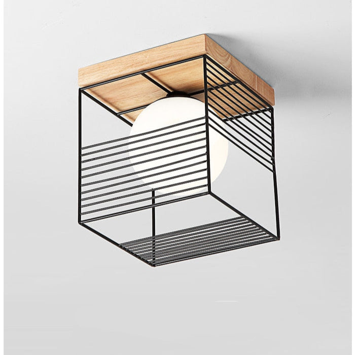 Carvallo – Modern geometrisk taklampa med sfärisk glödlampa för moderna hem