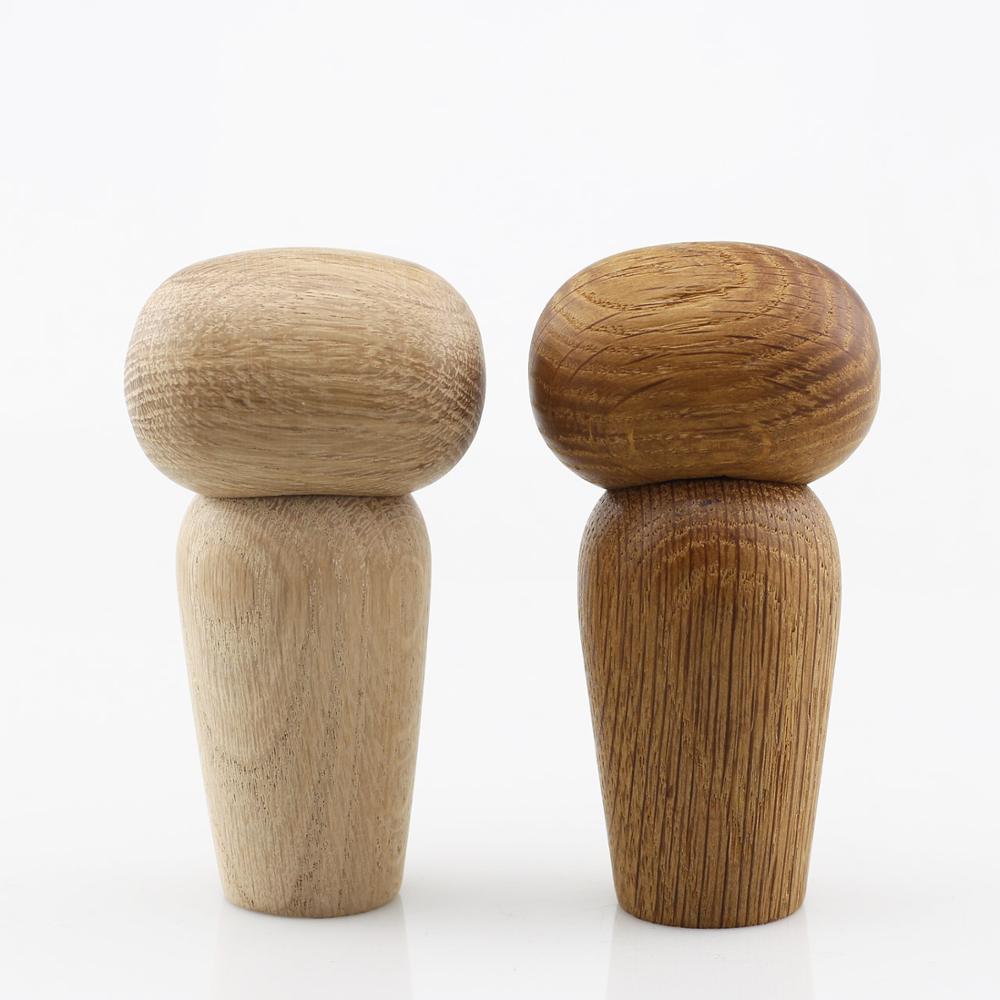 Trä Uggla Dekor med Roternade Huvud