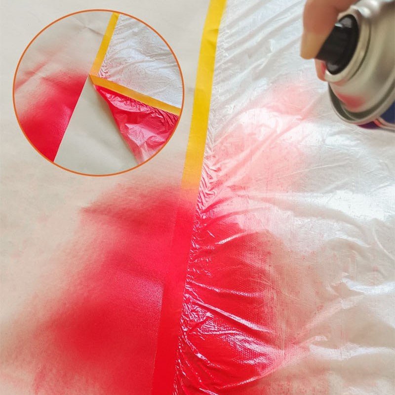 Skyddsplast med tejp – Rivstark yta för renovering och målningsarbete