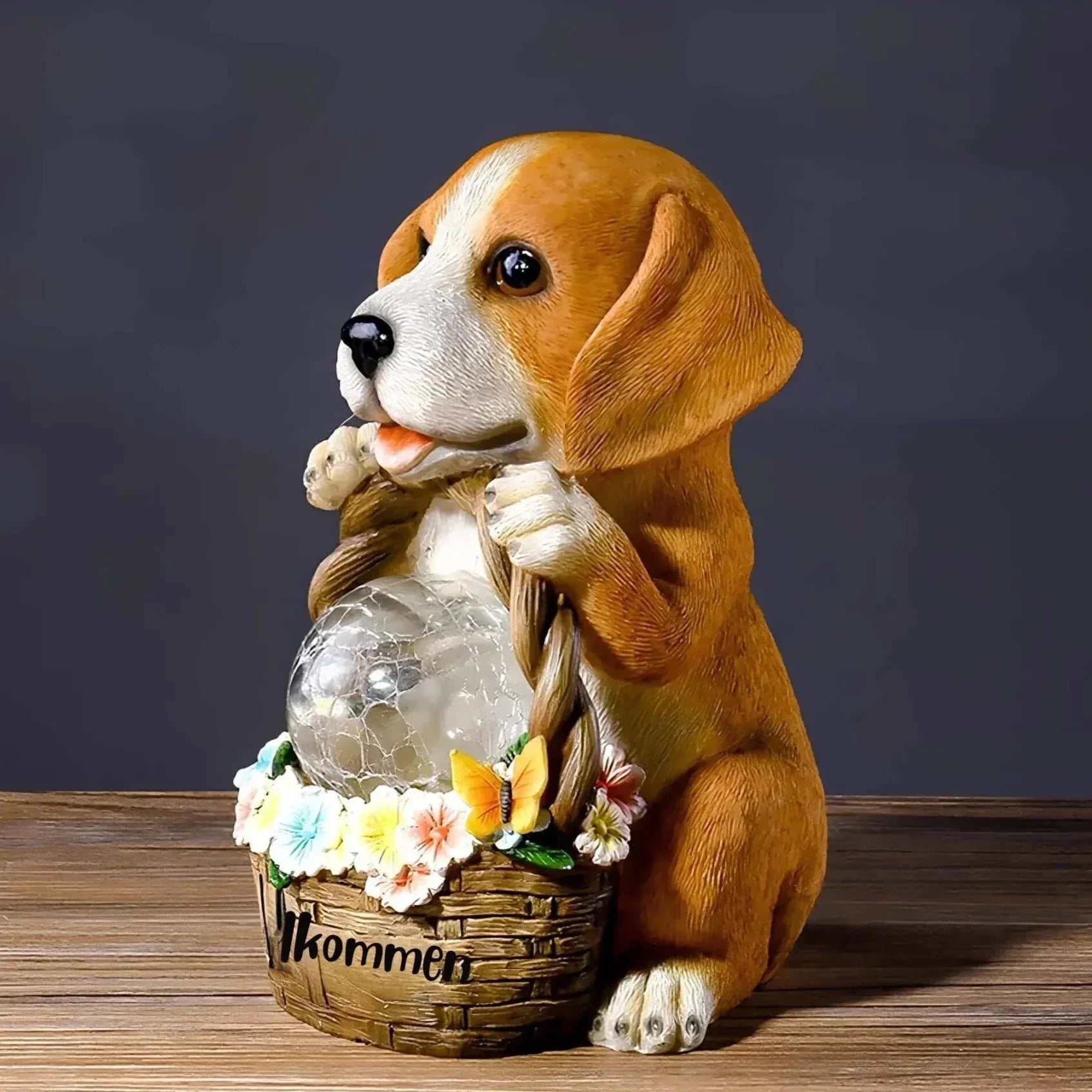 PawGlow - Charmig LED-stylus med söta hundfigurer för trädgårdsinredning