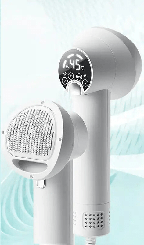 PurrfectDry – Tyst 2-i-1 husdjurtork och borste för stressfri vård