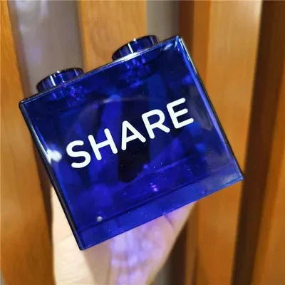 Genomskinlig Byggblock Pengarbox - Rolig Plast Sparkonto