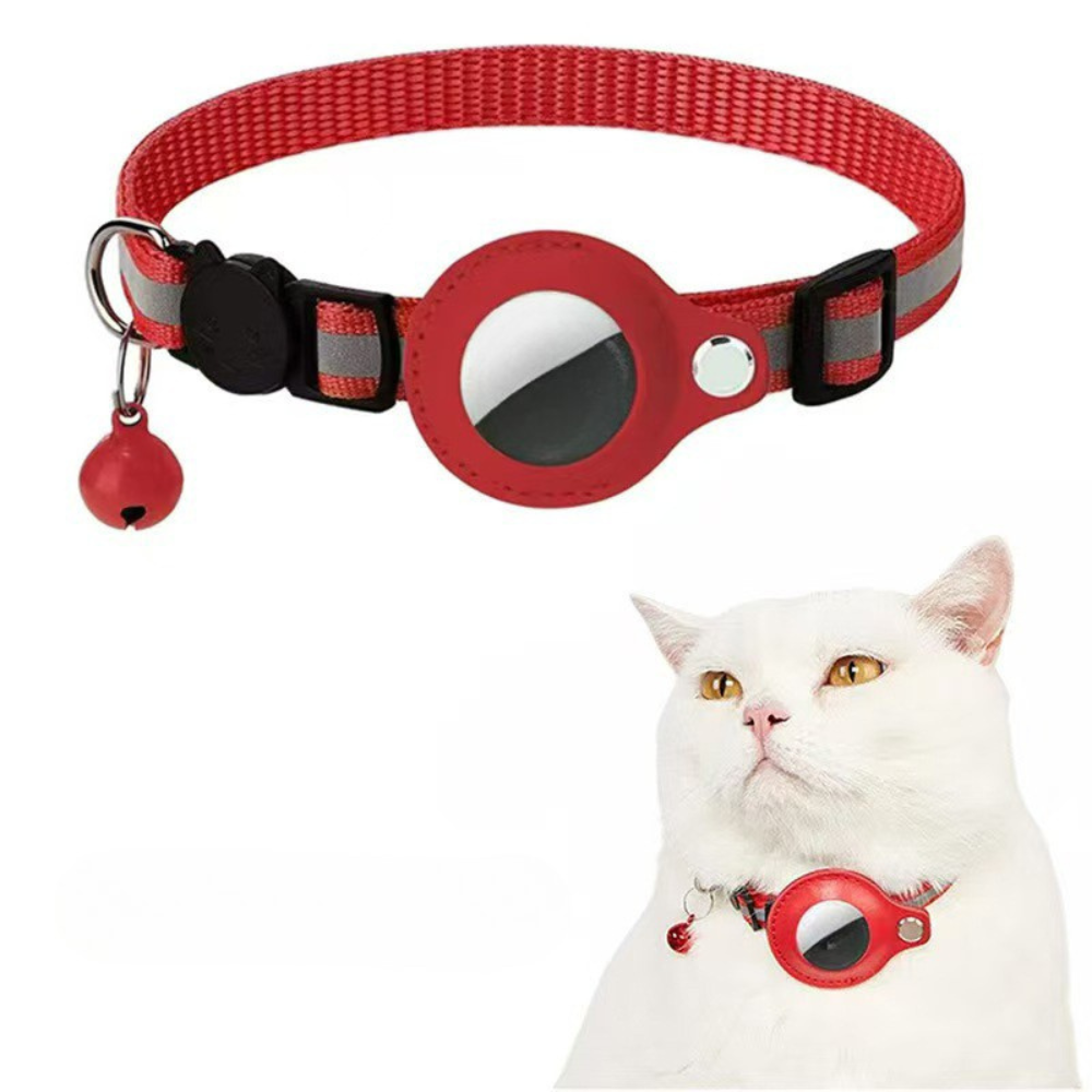 Katt Halsband Nylon Reflekterande GPS Tracker Rem