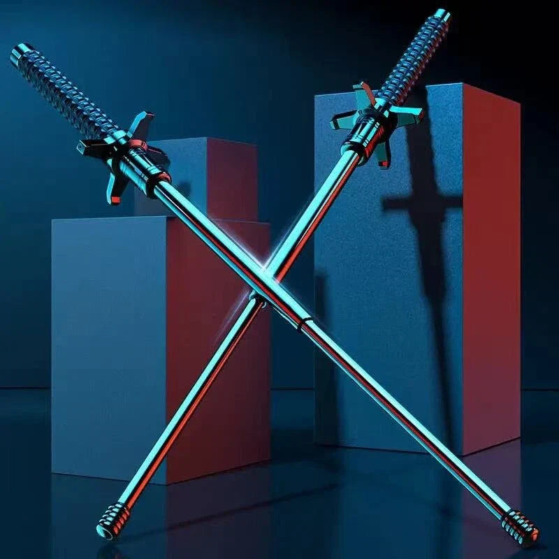 Stainless Steel Justerbar Gångstav Självförsvar