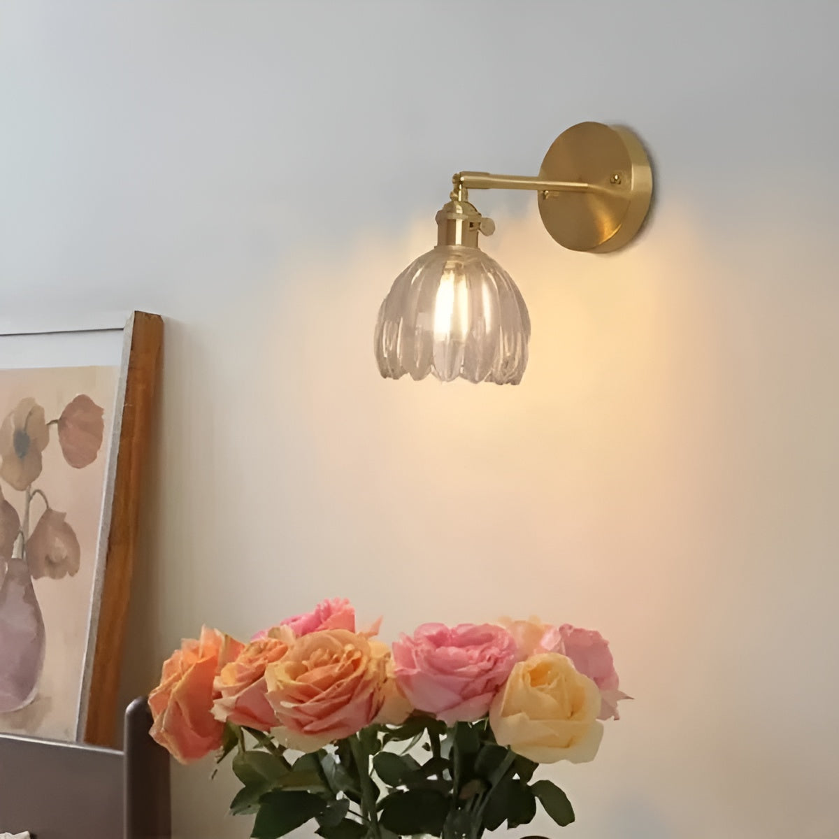 AuroraGlow Light - Modern Tulpan-Glas LED-Vägglampa