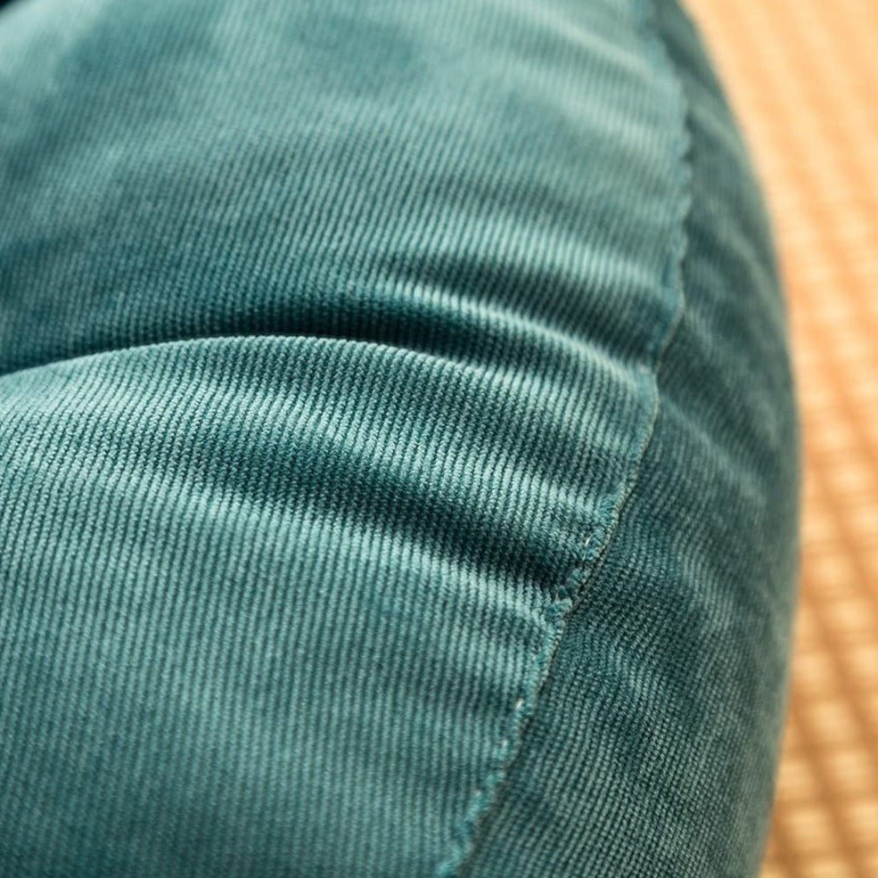 Rund Corduroy Solid Tufted Tjock Kudde för Komfort