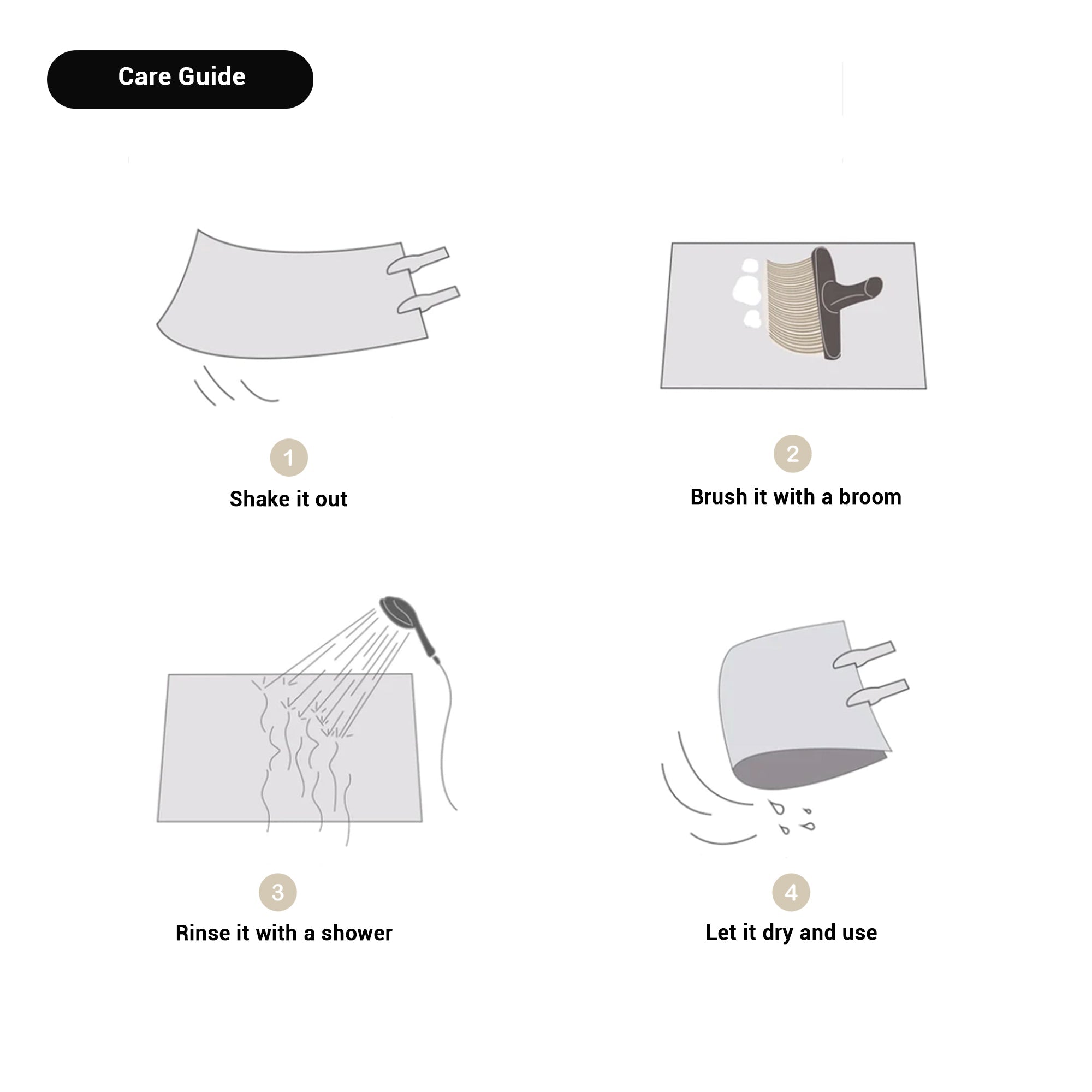 BareMat StylePrint | Halvledande ingångsmatta med text