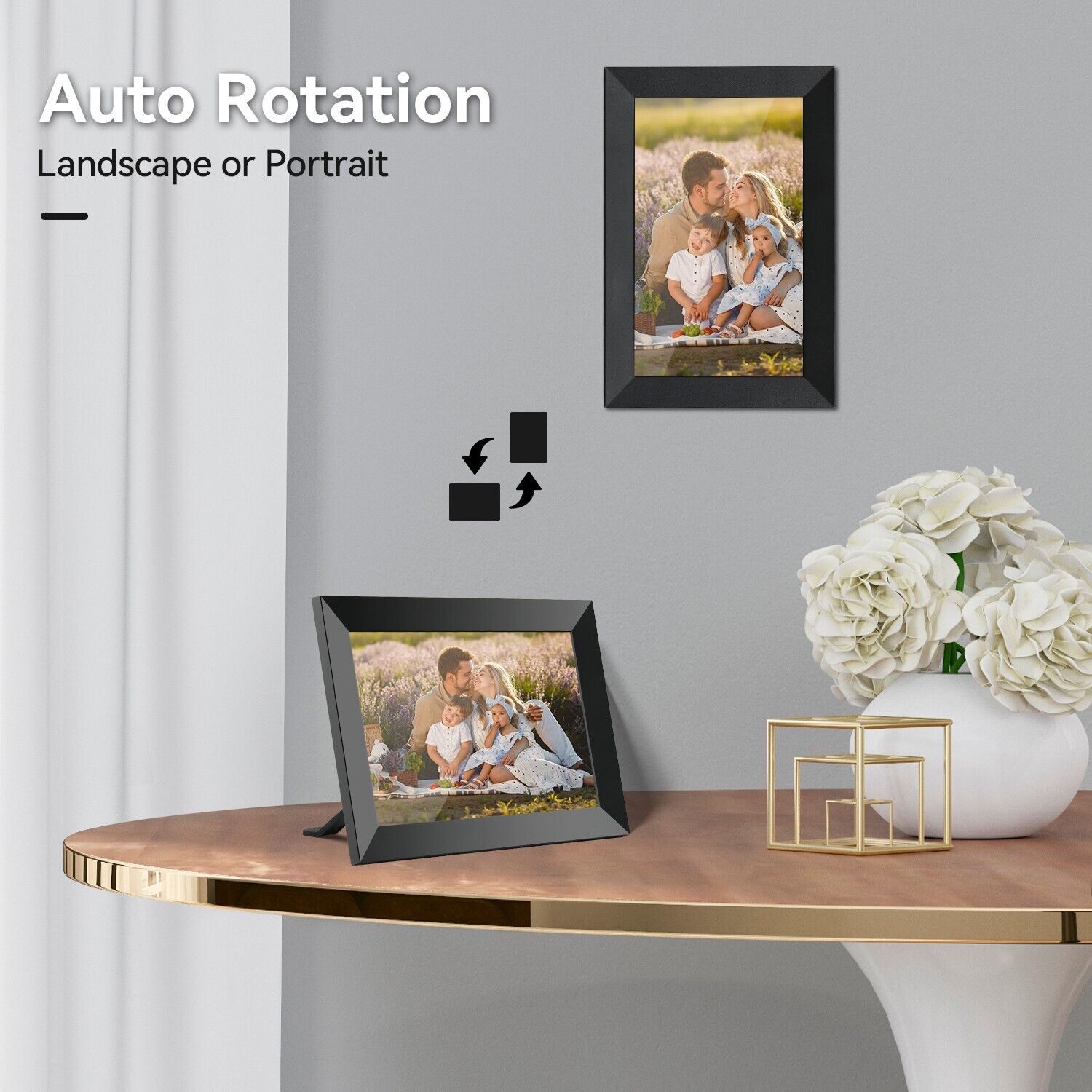 10,1 tum WiFi Digital Fotoram med 1080P HD Pekskärm