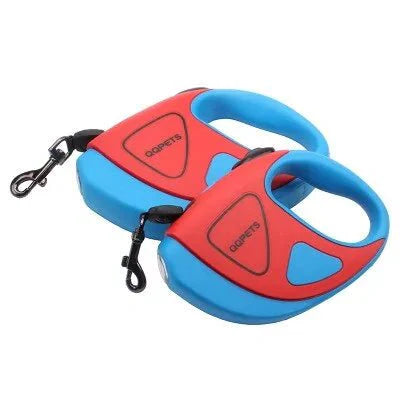 SAFEPAW – LED utdragbar hundkoppel med automatisk uppdragning & halkfritt handtag