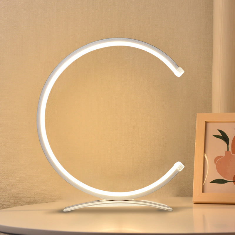 NordicGlow - Elegant Circle Bordslampa med Touch Switch och justerbart ljus