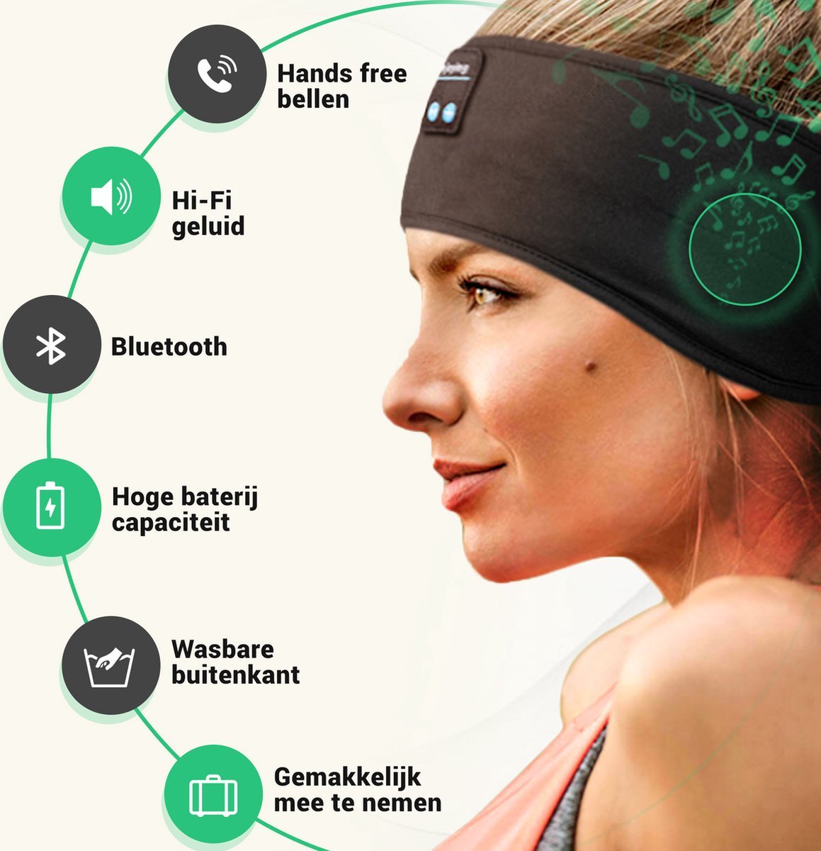 SleepWave Smart Bluetooth sömnmask - Djup avslappning med musik & ljudterapi