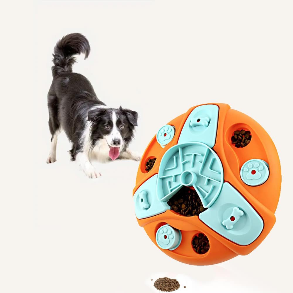 Slowfeed Puzzle Bowl - Snurrande hundskål för långsam ätning och mental stimulering