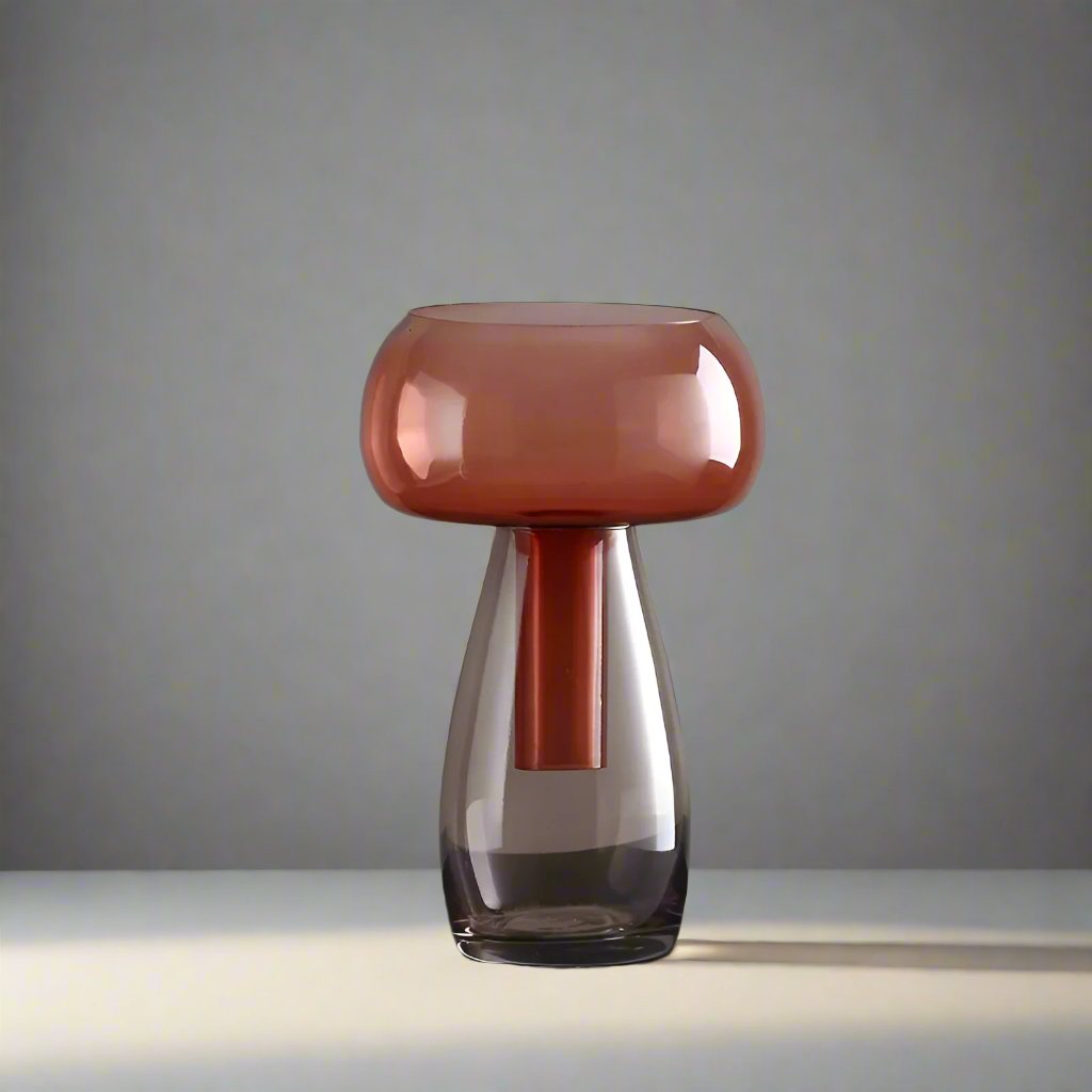 Liten glas hydroponisk vas för modern borddekoration