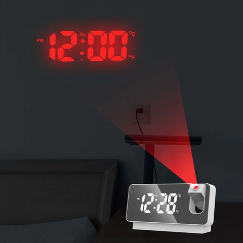 NeoClock - Smart projektionsväckarklocka med LED-skärm