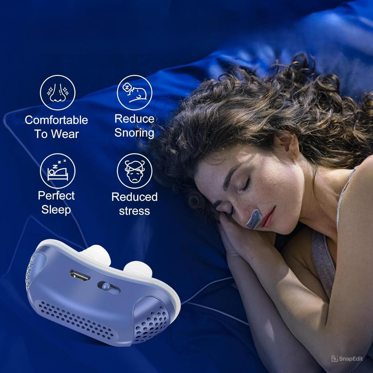 Anti Snoring Device Rechargeable Nasal CPAP Hjälp