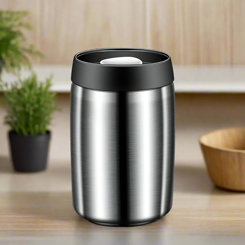 Royallure Vakuumförseglad Kaffe-böna Förvaringsbehållare 304 Rostfritt Stål Burk