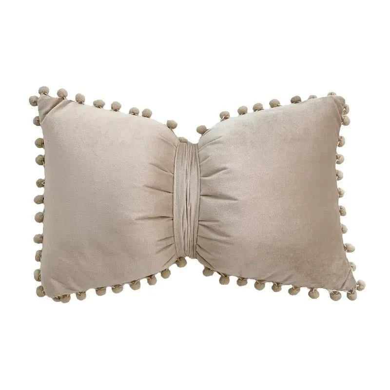 Solid Candy Colour Fransen Kuddöverdrag Sammet 50x30cm