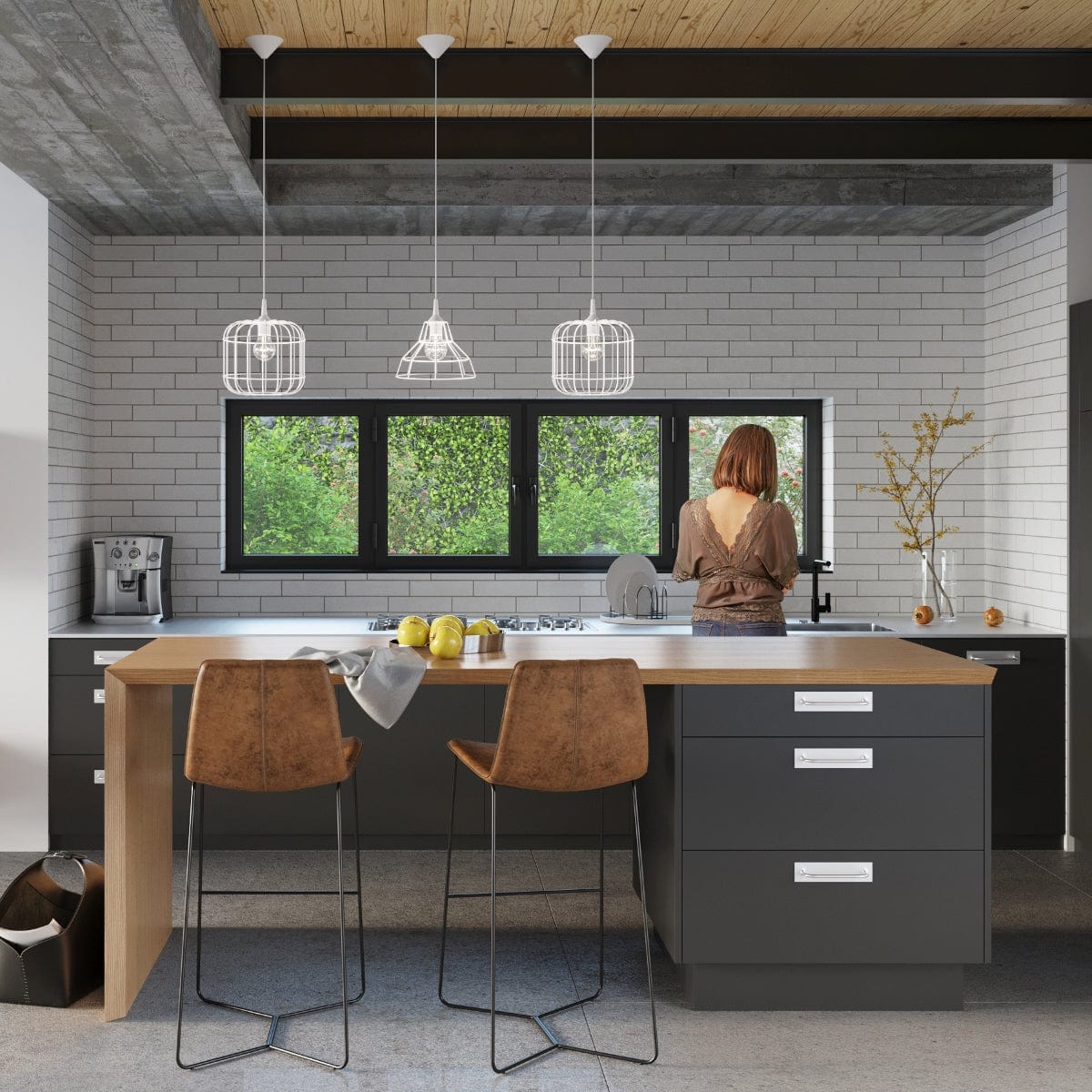 Anata Modern Taklampa - Vit Stål - E27 LED Kompatibel