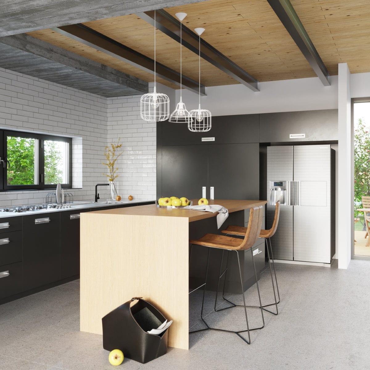 Anata Modern Taklampa - Vit Stål - E27 LED Kompatibel