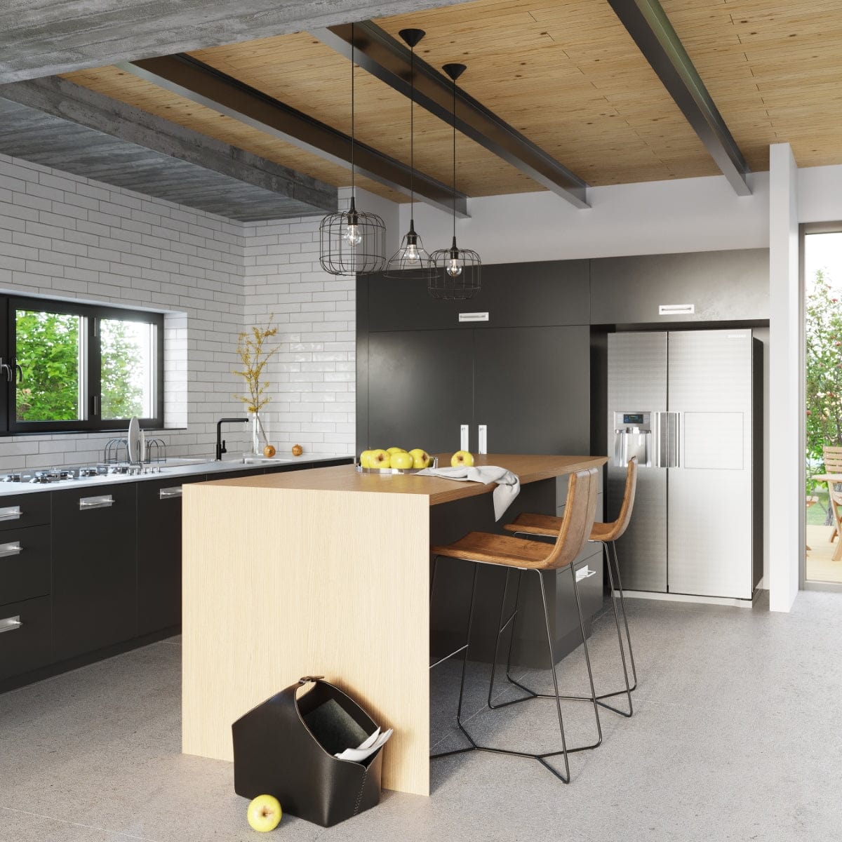 Anata Pendellampa - Svart Stål - E27 Max 15W - Modern Skandinavisk Design