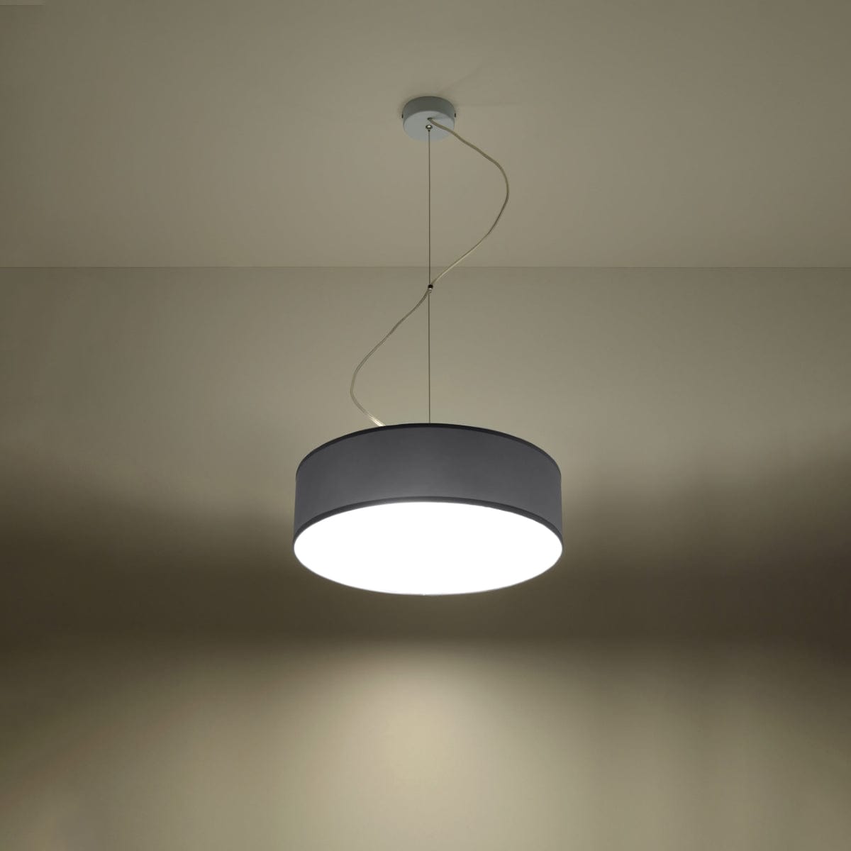 Arena Gray Taklampa - Modern PVC Design - E27 LED - 35x35x11 cm