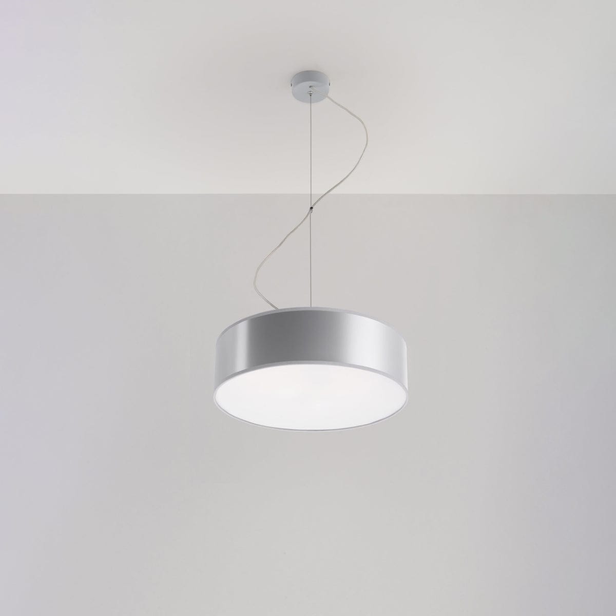 Arena Gray Taklampa - Modern PVC Design - E27 LED - 35x35x11 cm