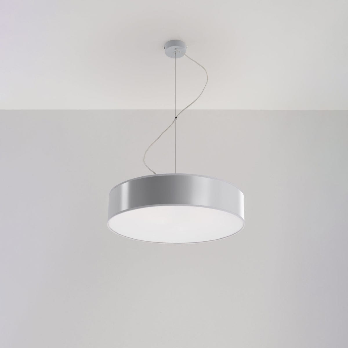 Arena Grey Taklampa - 3x E27 LED - Modern PVC Design - 45x45x11 cm