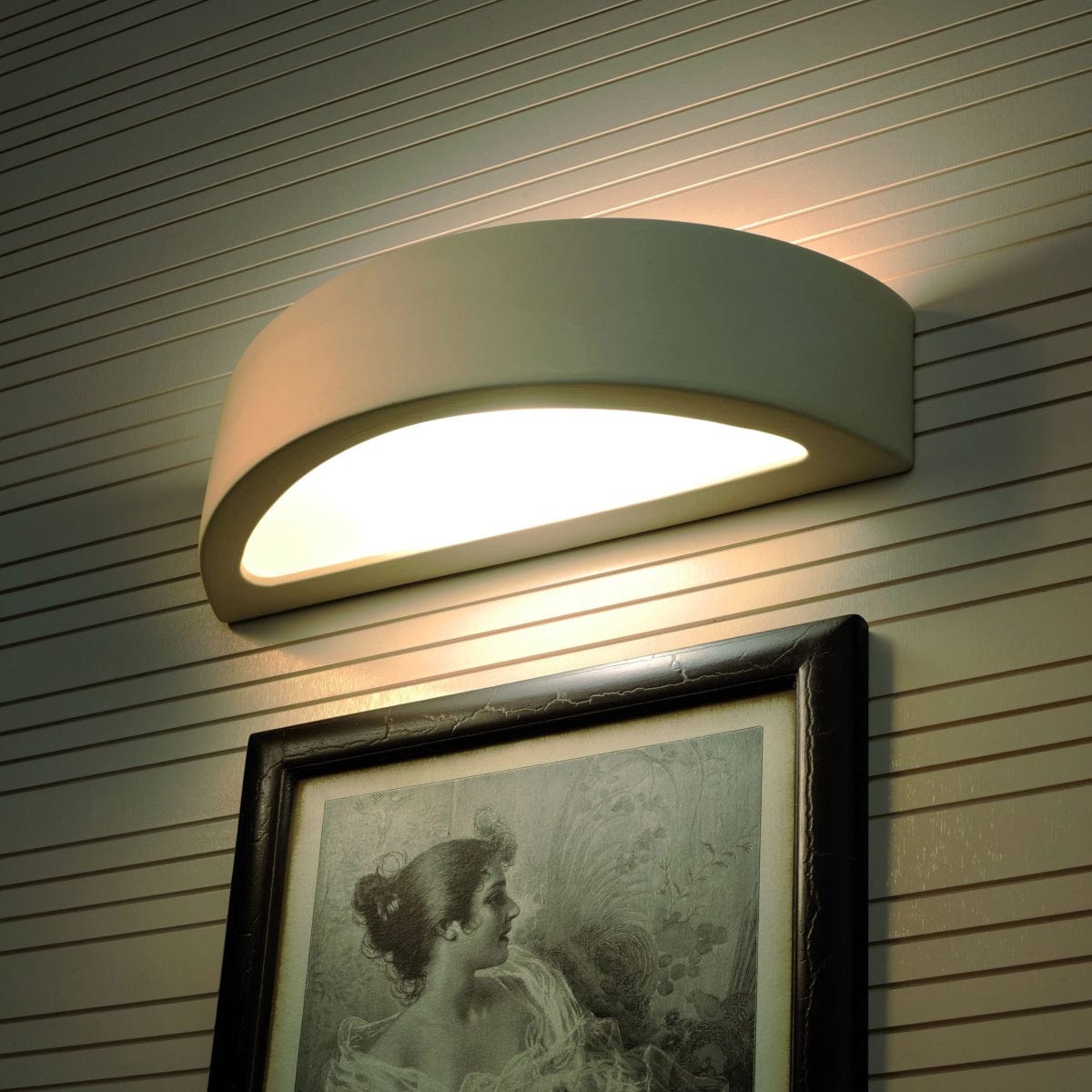 Atena Keramik Vägglampa - Vit - Modern & Klassisk Design - E27